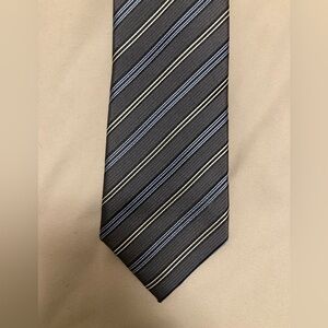 2 for $30 Kenneth Cole Elegant Black and Silver Striped Tie